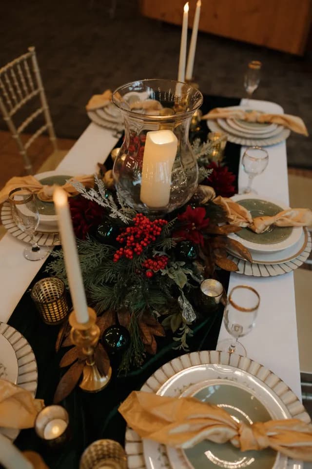 Styled Shoot at Prairie Moon Winery — a tablescape from the Prairie Moon Winery styled shoot