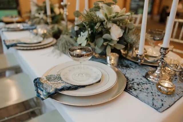Styled Shoot at Prairie Moon Winery — a tablescape from the Prairie Moon Winery styled shoot