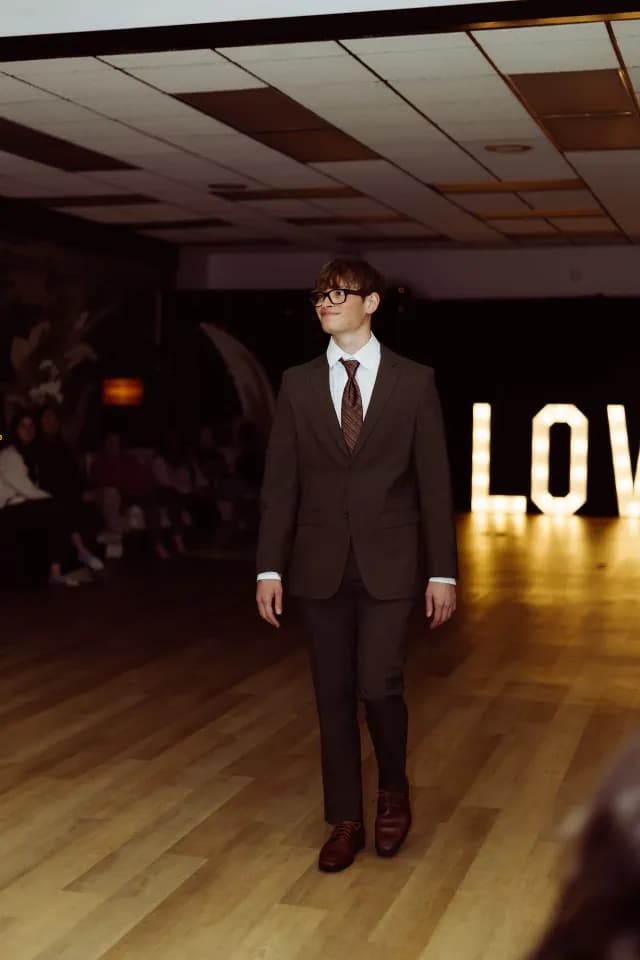 The Something Blue Fashion Show — a runway look from the Something Blue Fashion Show