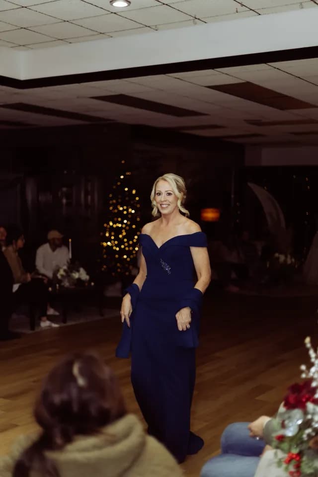 The Something Blue Fashion Show — a runway look from the Something Blue Fashion Show
