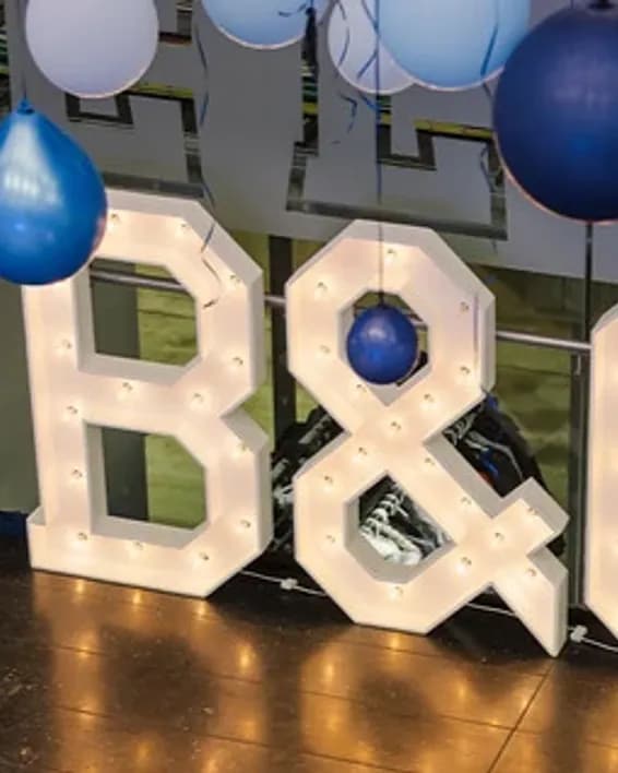 A corporate event room styled by Something Blue.