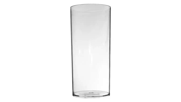 11.75", Cylinder Vase, Glass, Clear — available to rent from Something Blue