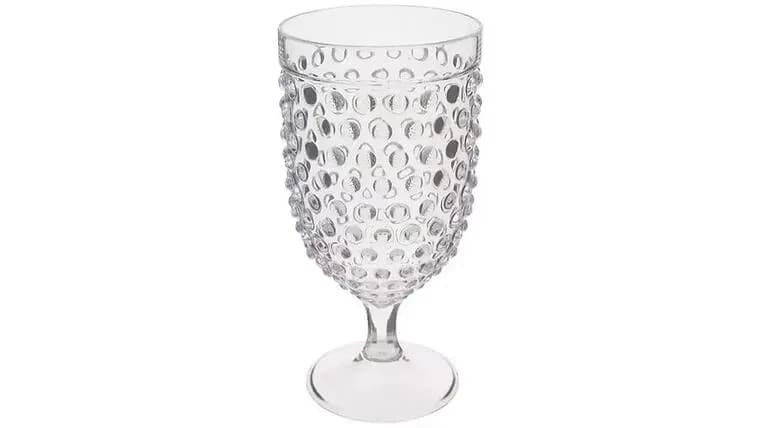 Acrylic Hobnail Goblet — available to rent from Something Blue
