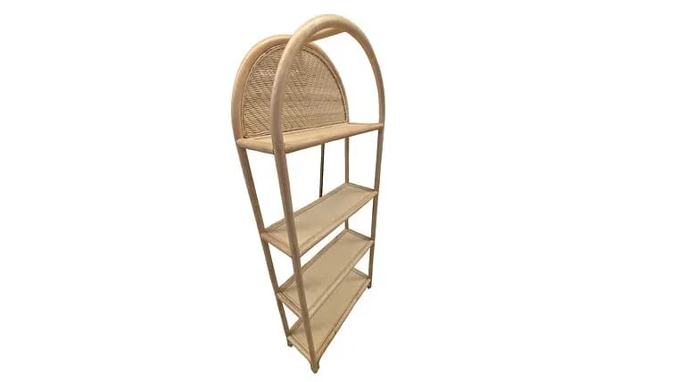 Arched Rattan Shelves — available to rent from Something Blue