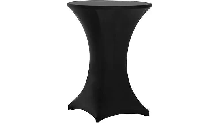 Black Cocktail Table Cloth — available to rent from Something Blue