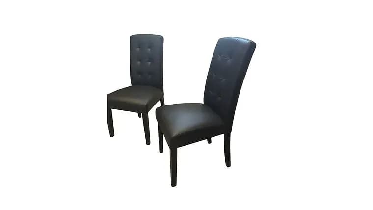 Black Leather Chairs — available to rent from Something Blue