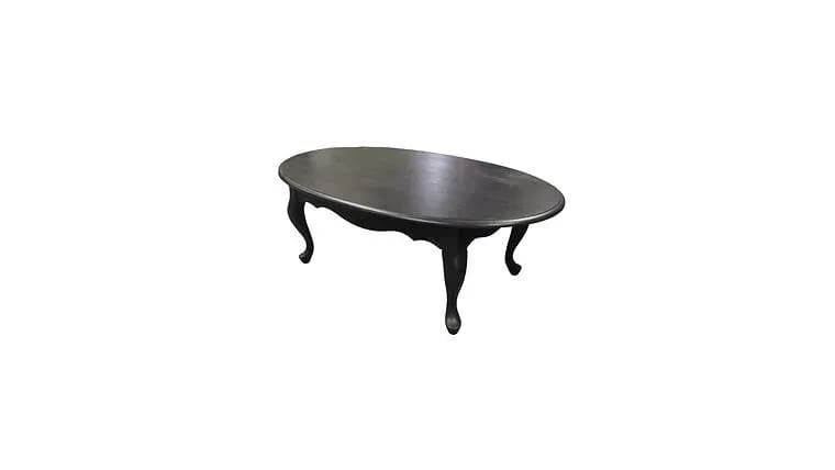 Black Victorian Oval Table — available to rent from Something Blue