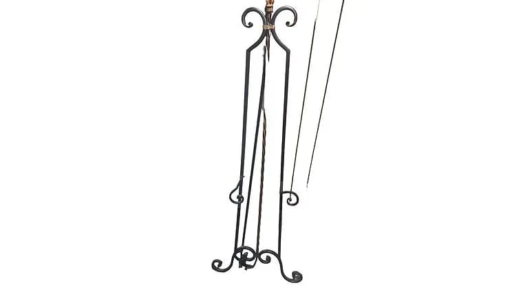 Black w/Bronze Scroll Easel 54" — available to rent from Something Blue