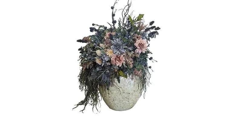 Blush & Navy Floral Arrangement — available to rent from Something Blue