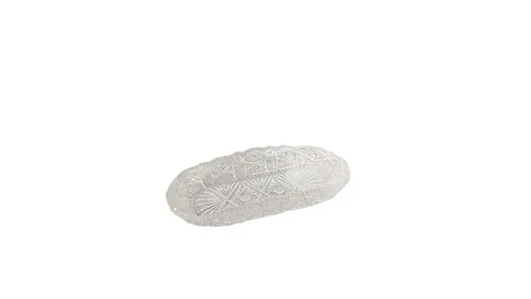 Bowl, 10.25", Glass, Clear, — available to rent from Something Blue