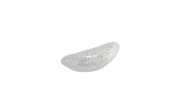 Bowl, 3"x10", Glass, Clear — available to rent from Something Blue