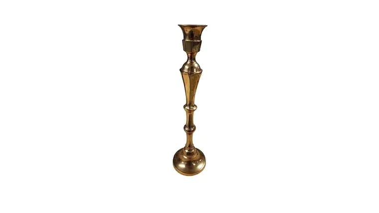 Brass Gold Candlestick — available to rent from Something Blue
