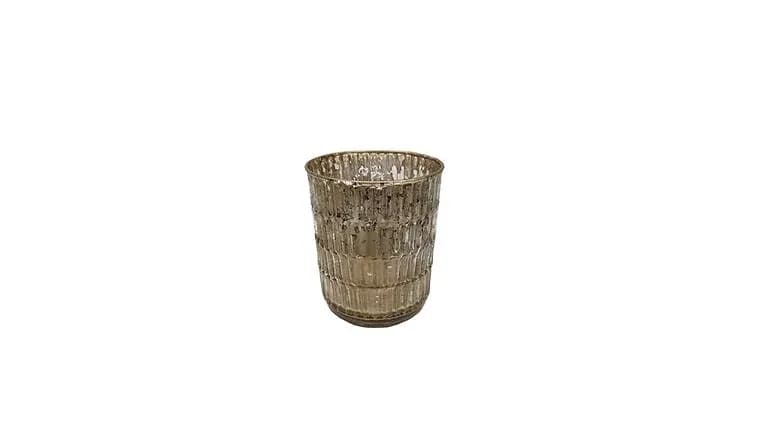 Bronze Mercury Glass Candle Holder, 4.5" — available to rent from Something Blue
