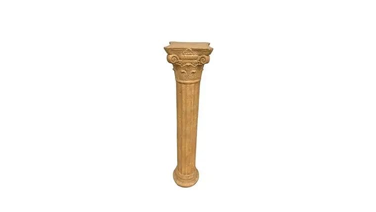 Brown Ceramic Pillar, 49" — available to rent from Something Blue