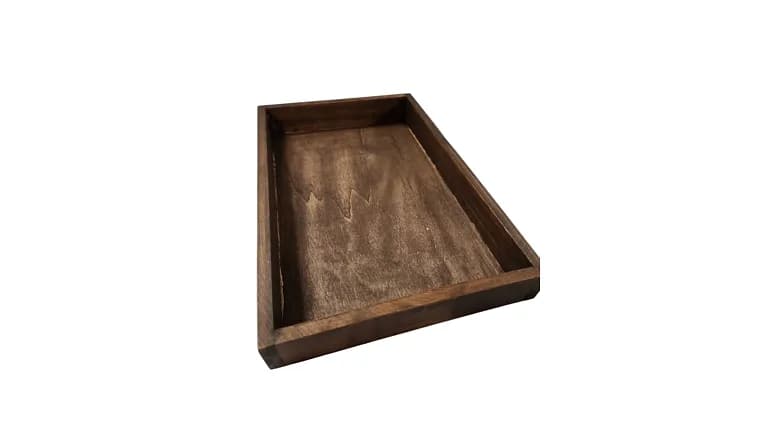 Brown Wood Box 12"L X 8"W X 1.5"D — available to rent from Something Blue
