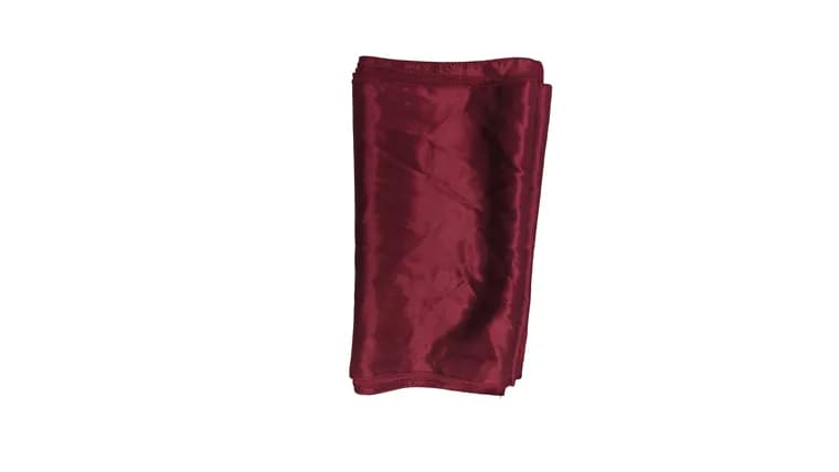 Burgundy Satin Table Runner — available to rent from Something Blue