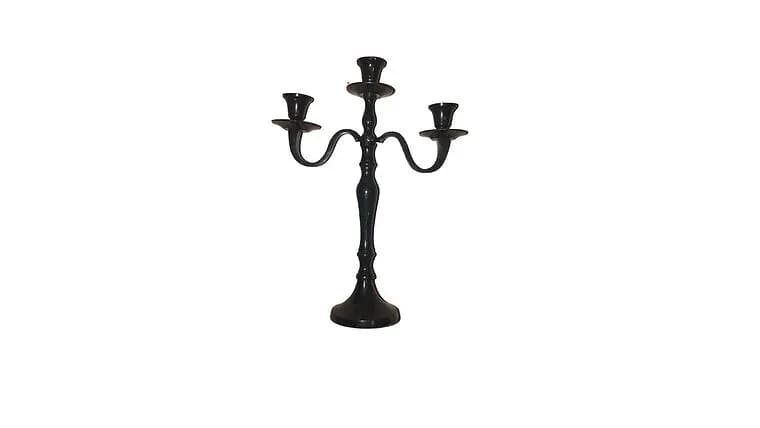 Candelabras Black Multi-Headed Candle Holder — available to rent from Something Blue