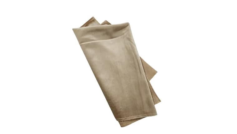 Champagne Velvet Cloth Napkin — available to rent from Something Blue