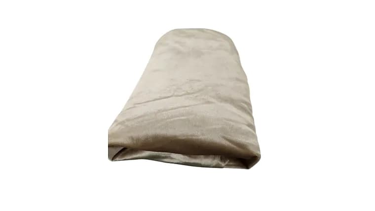 Champagne Velvet Table Linen 88"X124" — available to rent from Something Blue
