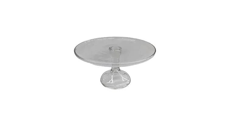 Clear Glass Cake Stand, 11" — available to rent from Something Blue