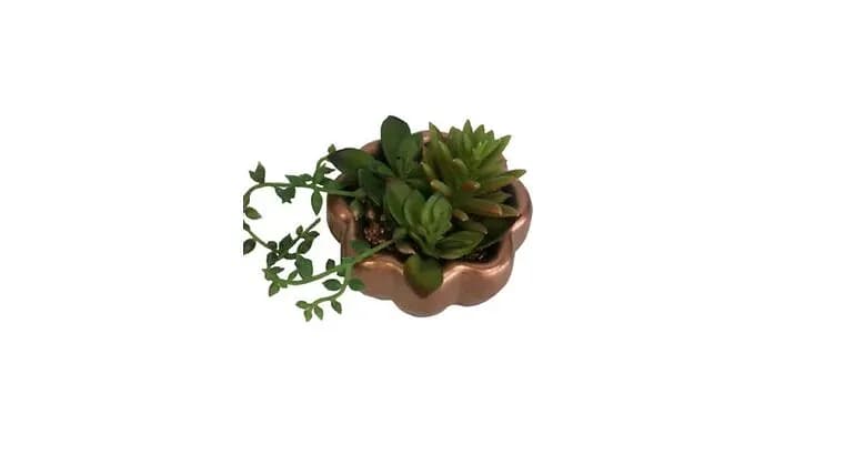 Copper Greenery Centerpiece, 4"x4" — available to rent from Something Blue