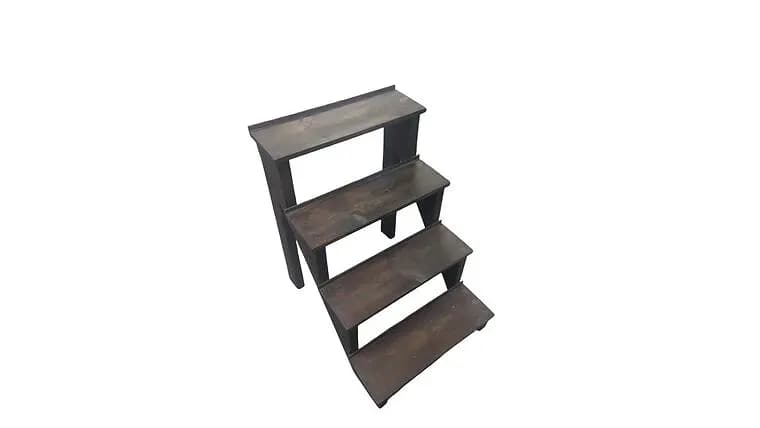 Dark Wood Staircase Stand — available to rent from Something Blue