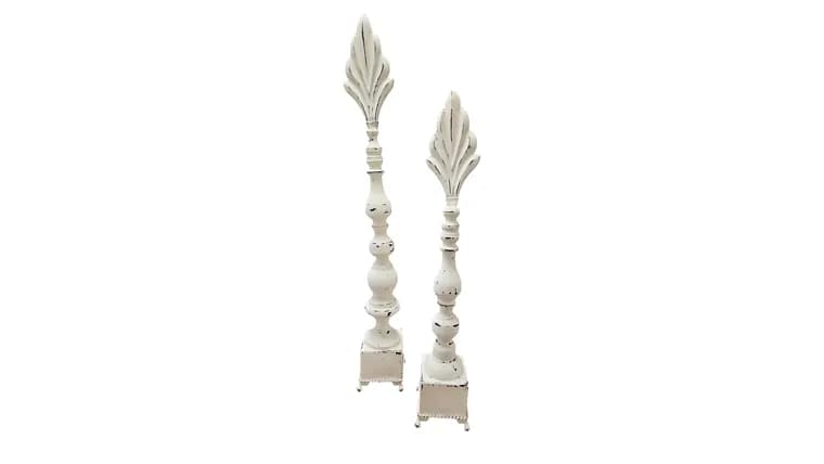 Distressed Finials 2 pc — available to rent from Something Blue