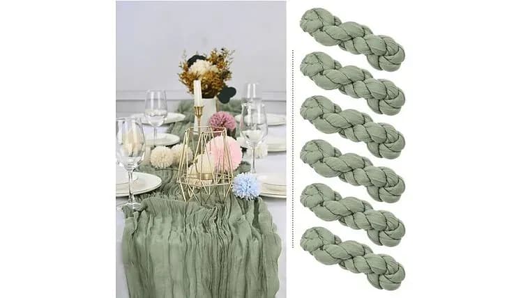 Eucalyptus Cheesecloth — available to rent from Something Blue