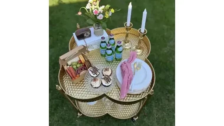 GOLD BAR CART — available to rent from Something Blue