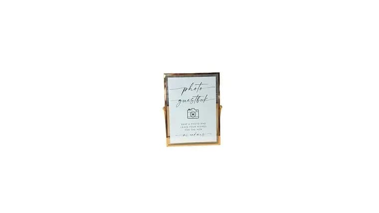Gold Floating Frame 4X6 Customizable — available to rent from Something Blue