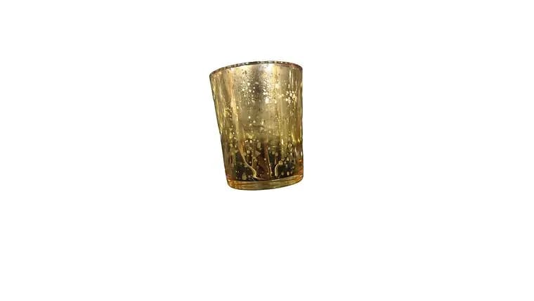 Gold Mercury Glass Votive Candle Holder — available to rent from Something Blue