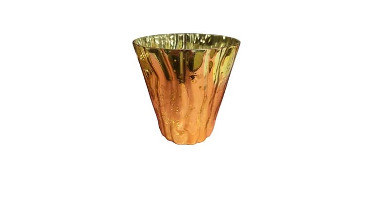 Gold Mercury Votive 4" — available to rent from Something Blue