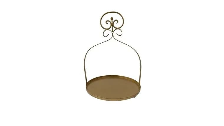 Gold Metal Tray — available to rent from Something Blue