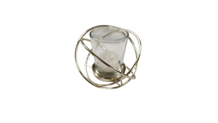 Gold Sphere Votive — available to rent from Something Blue