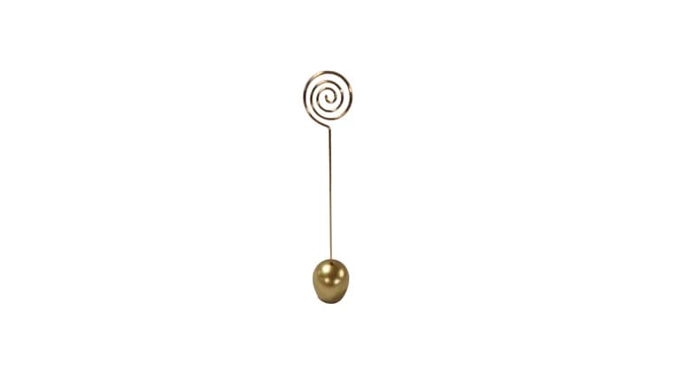 Gold Table Number Holder 6.5" — available to rent from Something Blue