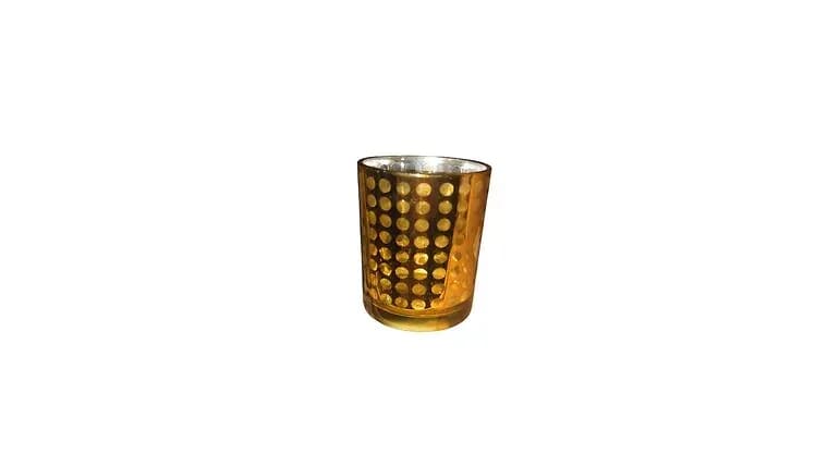 Golden Polka Dot Votive — available to rent from Something Blue