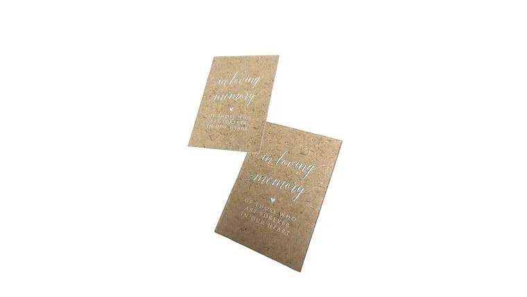 "In loving memory....." sign w/stand — available to rent from Something Blue
