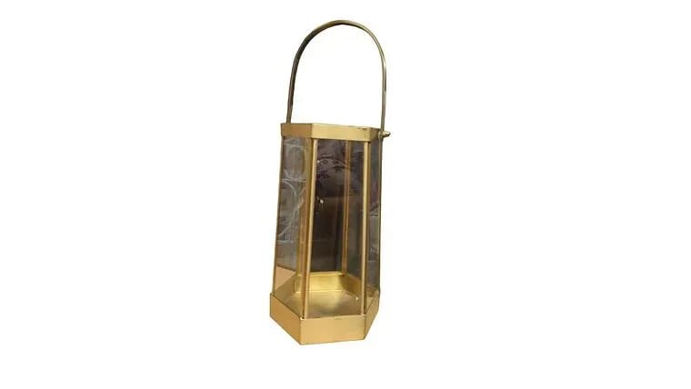 Ivy- Small Hexagon Lantern — available to rent from Something Blue