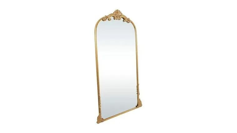 Large Gold Scroll Mirror — available to rent from Something Blue