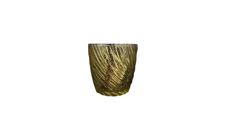 Large Golden Groovy Votive — available to rent from Something Blue
