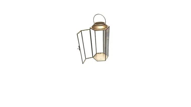 Lexi- Large Hexagon Lantern — available to rent from Something Blue