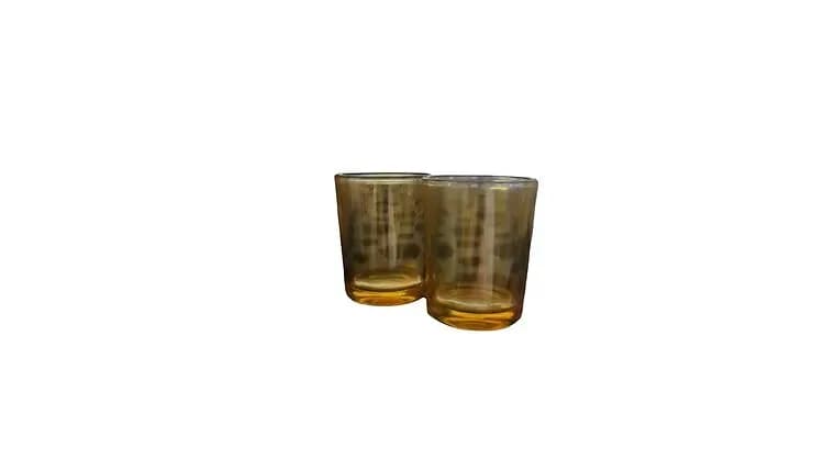 Light Orange Small Glass Votive — available to rent from Something Blue