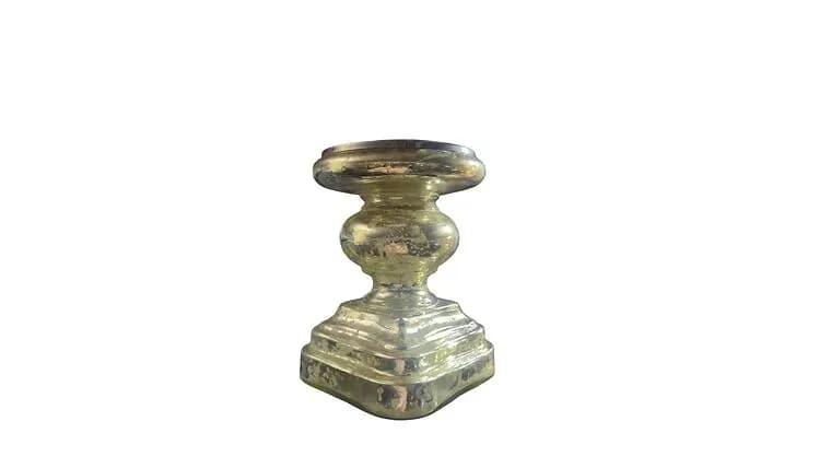 Lighted Mercury Glass Finish Candleholder — available to rent from Something Blue