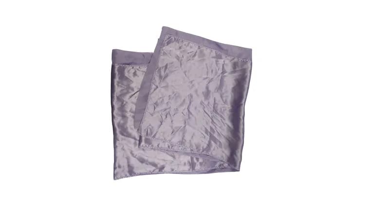 Lilac Satin Table Runner — available to rent from Something Blue