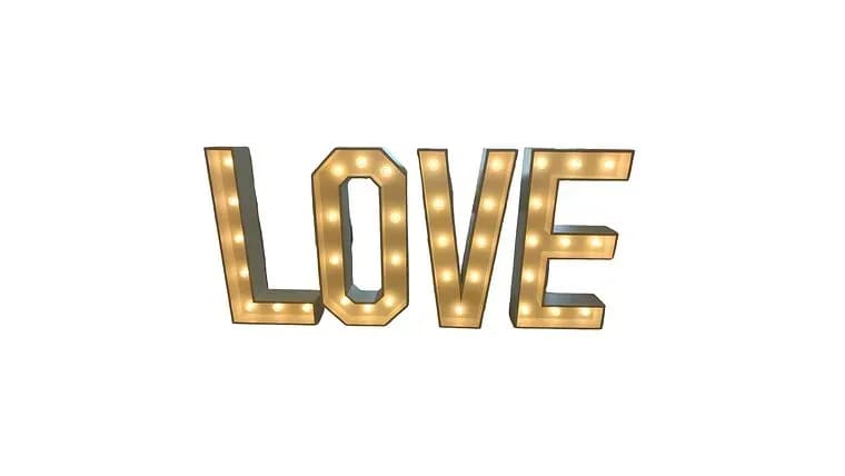 LOVE Marquee Sign — available to rent from Something Blue