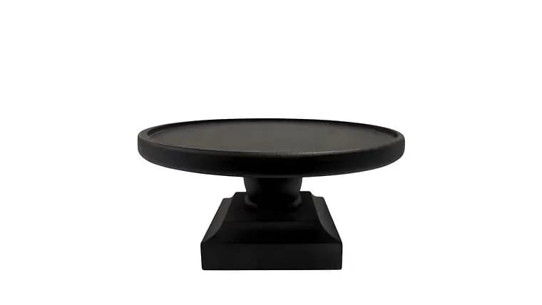 Martha- Black Cake Stand — available to rent from Something Blue