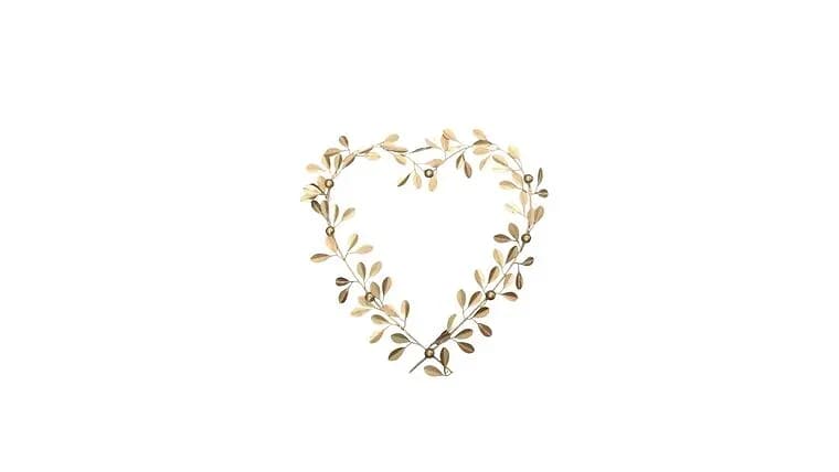 Metal Golden Outline Heart — available to rent from Something Blue