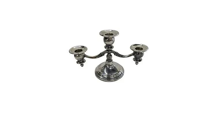 Metal Silver Candelabra — available to rent from Something Blue