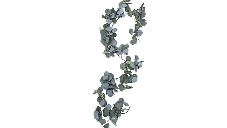 Mindy- Garland, White Seeded Eucalyptus — available to rent from Something Blue