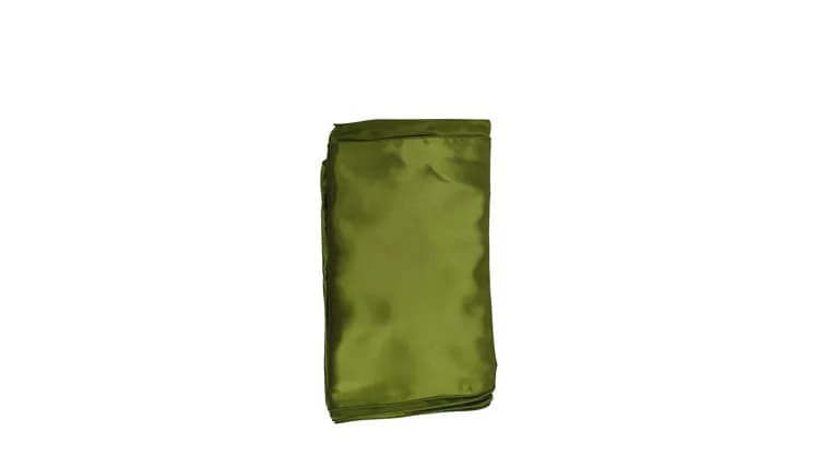 Olive Green Satin Table Runner — available to rent from Something Blue